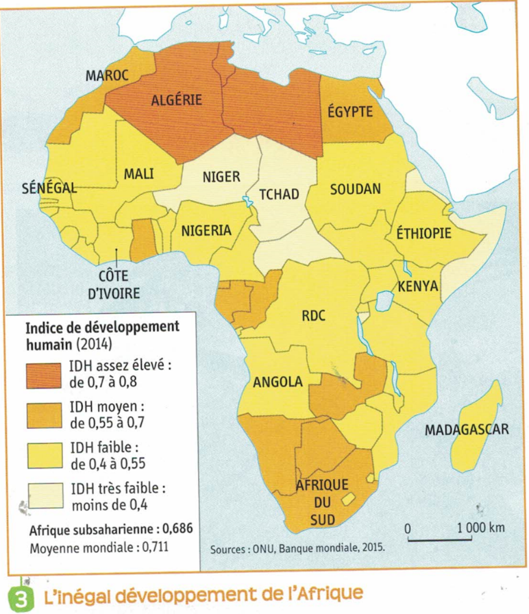 carte afrique idh